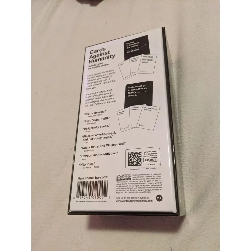 Cards Against Humanity cards against